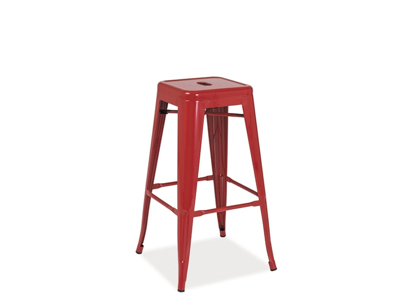 Židle barová červená LONG
