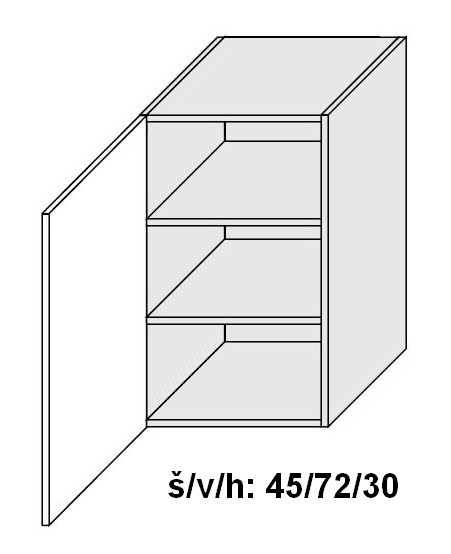 Horní skříňka QUANTUM VANILA 45 cm