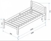 Postel s roštem 90x200 bílá PINOKIO