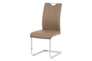 Židle jídelní bílá koženka/chrom DCL-411 WT