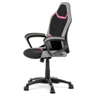 Židle kancelářská černá/šedá/růžová KA-L611 PINK