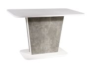 Stůl jídelní rozkládací beton/bílý CALIPSO