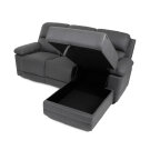 Rohová sedací souprava PRAVÁ šedá ASD-4213P GREY