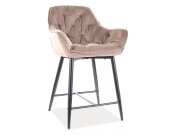 Židle barová černá CHERRY H-2 VELVET