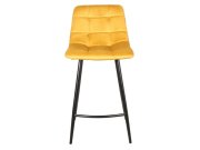 Židle barová žlutá MILA VELVET H-2