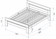 Postel s roštem 180x200 přírodní s rošty NEX