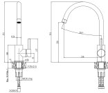 Dřezová baterie Elza Steel G04