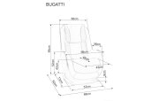 Křeslo masážní hnědé BUGATTI