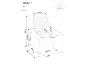 Židle jídelní otočná tmavě béžová MONTI VELVET