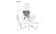 Židle kancelářská černá Q-060