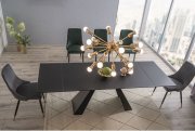 Jídelní stůl rozkládací SALVADORE černý 160cm