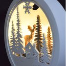 LED zásvěsná dekorace s motivem stromů a jelena 1V223-A