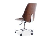 Židle kancelářská šedá/ořech ARIZONA VELVET