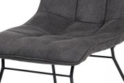Židle jídelní polstrovaná šedá/černý mat DCH-414 GREY3