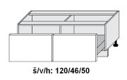 Dolní skříňka se zásuvkami MALMO DUB HALIFAX  120 cm                      