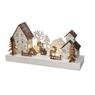 LED vesnička vánoční dřevo/bílá 1V256