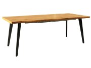 Stůl jídelní dub/černá FRESNO 120 cm