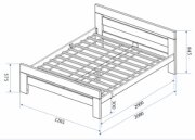 Postel s roštem 120x200 přírodní NEX