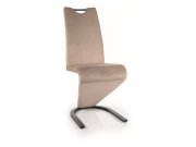 Jídelní židle černá matná/skořicová H-090 VELVET
