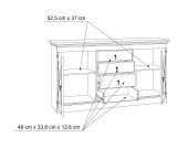 Komoda kombinovaná borovice sněhová ENCANTO 232