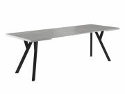 Jídelní stůl černá/bílá matná 90/240x90x76 MERLIN