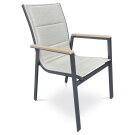 Židle zahradní šedá AZC-S1110 GREY