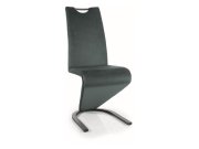 Jídelní židle černá matná/tmavě béžová H-090 VELVET