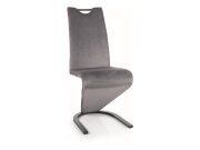 Jídelní židle černá matná/světle šedá H-090 VELVET