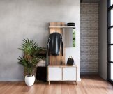 Předsíňová stěna dub artisan/bílá PORTO
