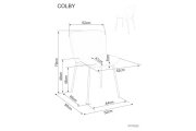 Jídelní židle světle šedá COLBY VELVET