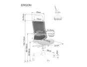 Židle kancelářská černá ERGON