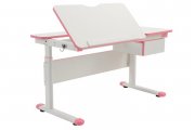Rostoucí psací stůl bílá/růžová FUXO