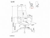 Židle kancelářská černá Q-09