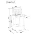 Židle barová čená COLIN B H-2 VELVET