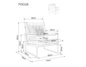 Křeslo s područkami béžové FOCUS BREGO