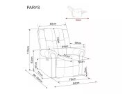 Křeslo relaxační  béžová PARYS RAVEN