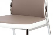 Židle jídelní lanýžová/bílá AC-1693 LAN
