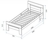 Postel s roštem 90x200 přírodní NEX