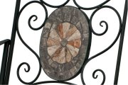 Lavice zahradní keramická mozaika černá JF2227