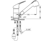 Dřezová baterie AM 20 White G11