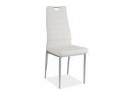 Židle jídelní chrom/bílá H-260