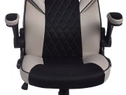Židle kancelářská béžová/černá Q-372