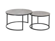 Konferenční stolek bílá mat mramor/černá mat ATLANTA C