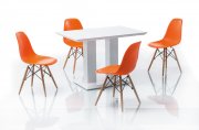 Židle jídelní plastová oranžová ENZO