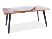 Stůl jídelní dub artisan/černá FRESNO 120 cm
