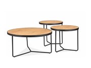 Set konferenčních stolků béžová/kašmír DEMETER