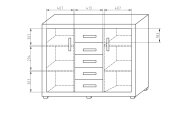 Komoda kombinovaná dub sonoma BAHAMA K1