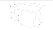 Stůl jídelní dub lancelot/antracit100x60 ADAM