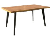 Stůl jídelní dub/černá FRESNO 120 cm