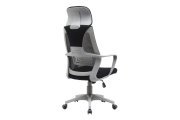 Židle kancelářská černá/šedá Q-095